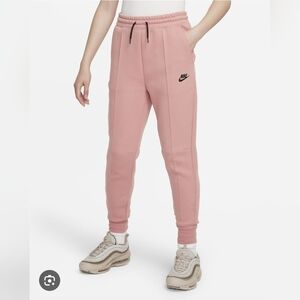 Nike Kids Pink Tech Fleece Red Stardust Jogger Pants